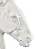Pacific white metal horse head ornament 28cm x 30cm x 10cm, imported from the UK
