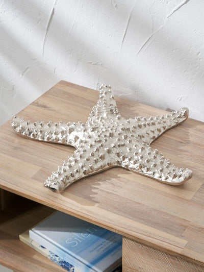 Next Pacific Silver Metal Starfish Ornament, 38cm- Buy online at McGrocer