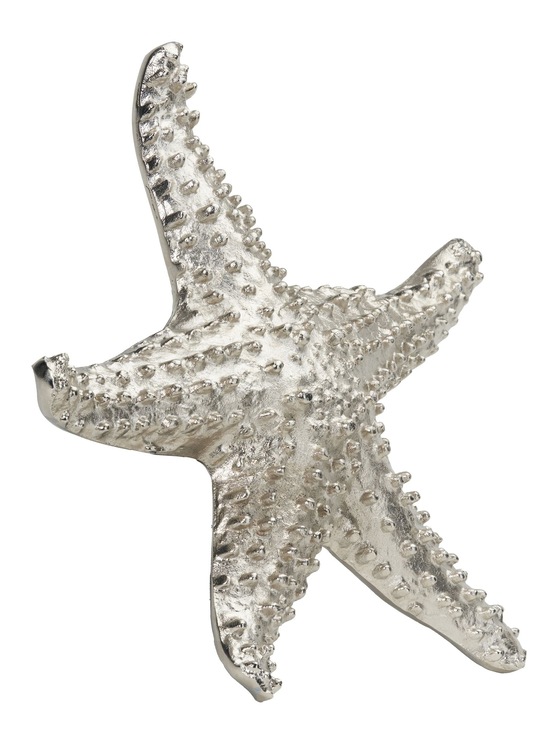 Pacific silver metal starfish ornament 38cm (British brand)