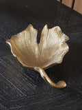 Pacific Gold Metal Gingko Leaf Trinket Bowl