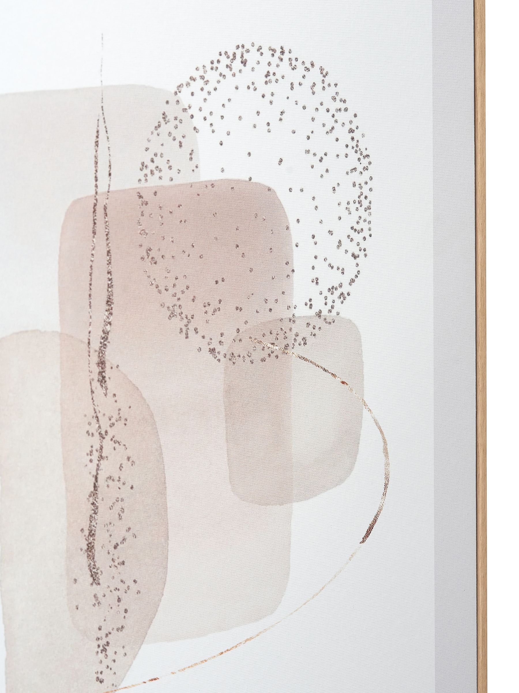 Abstract wall art canvases set of 2 natural frame 50x35cm - British product