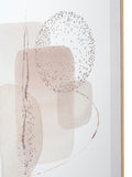 Abstract wall art canvases set of 2 natural frame 50x35cm - British product