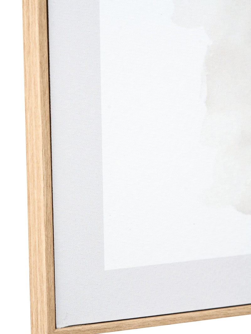 Abstract wall art canvases set of 2 natural frame 50x35cm - British product