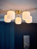 Brass Ryker 5 Light Flush Ceiling Light Fitting
