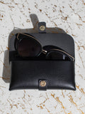 LRM Goods black leather glasses case (British brand)