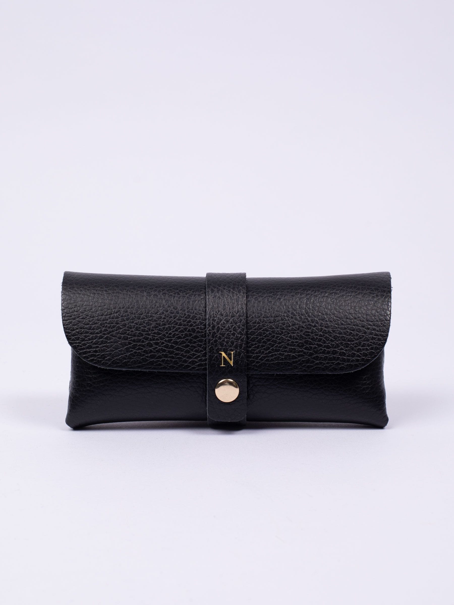 LRM Goods black leather glasses case (British brand)