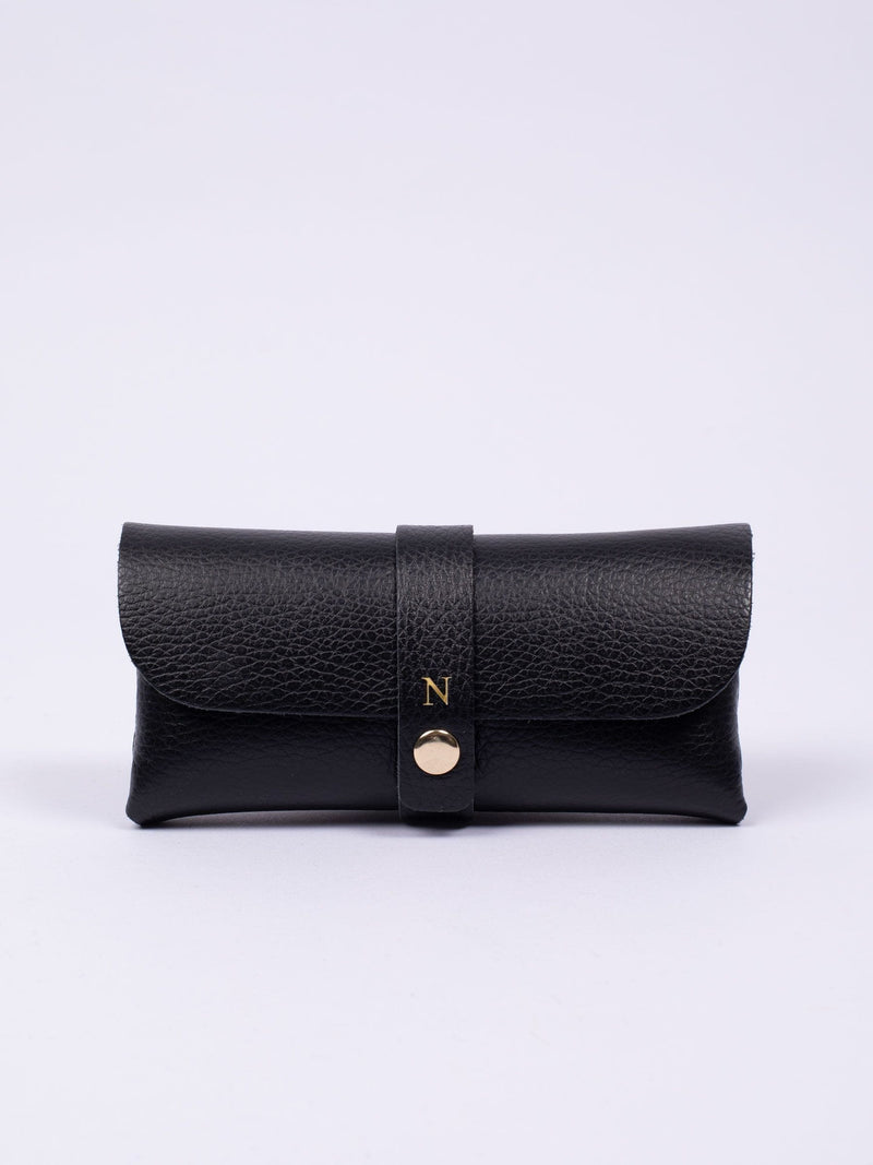 LRM Goods black leather glasses case (British brand)