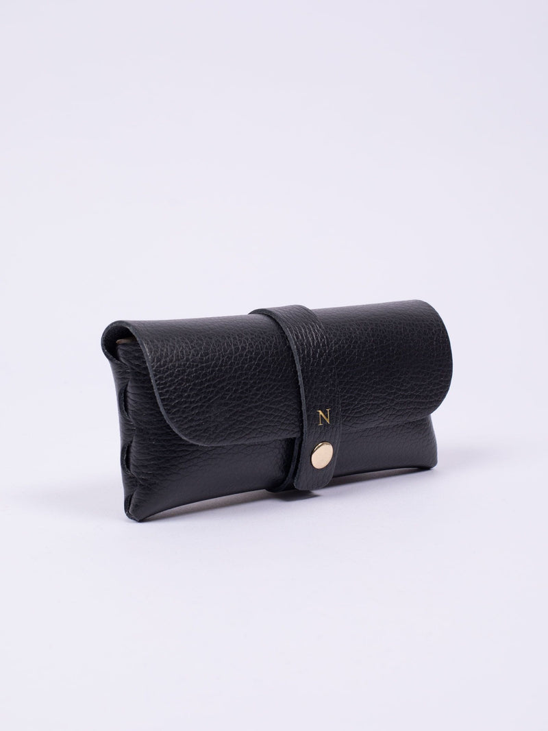 LRM Goods black leather glasses case (British brand)