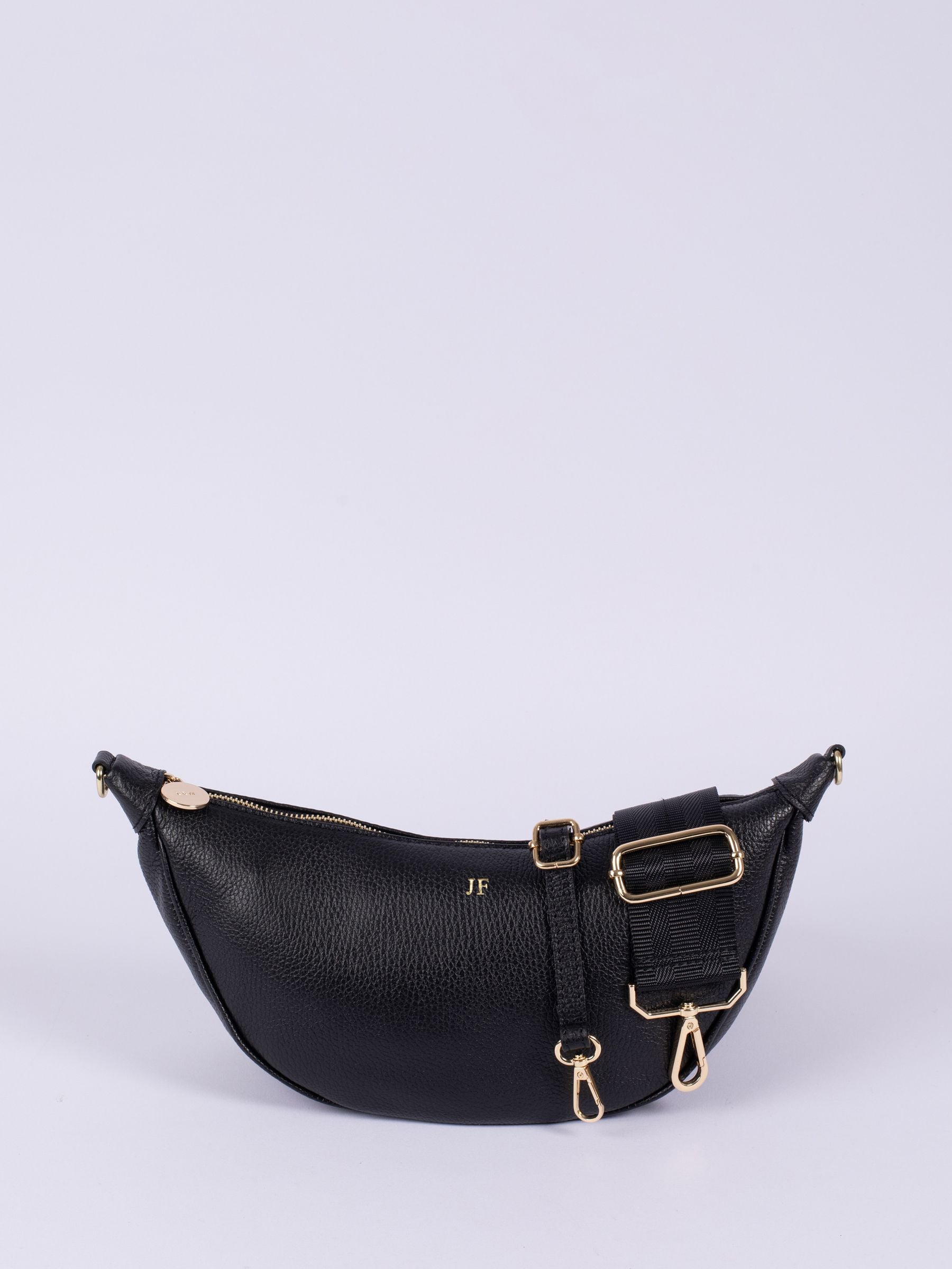 LRM Goods black leather hip bag, imported from the UK