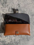 LRM Goods brown leather glasses case (British brand)