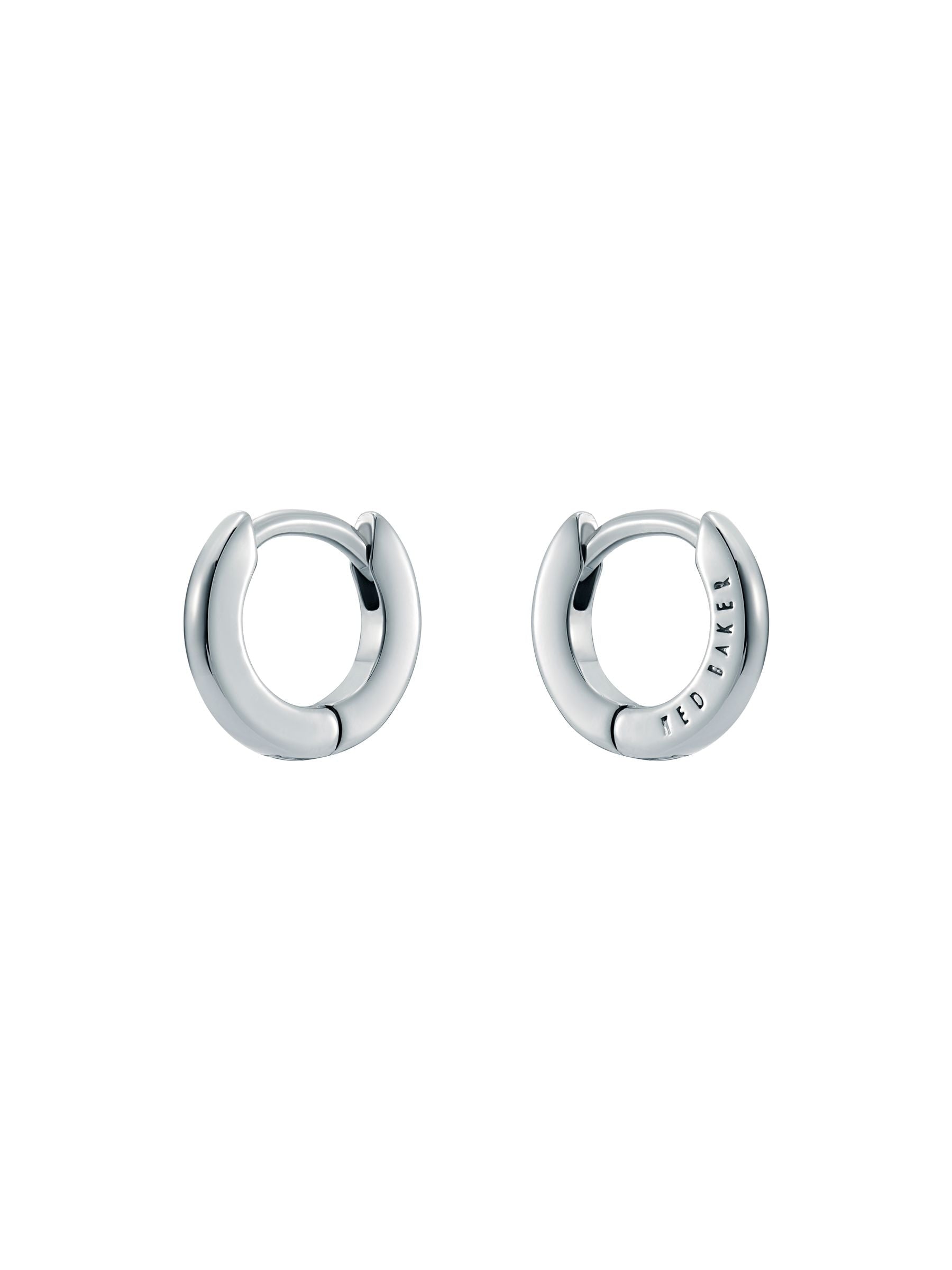 Ted Baker silver tone hoop earrings 0.9cm, imported from the UK