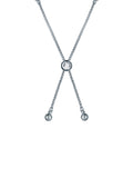 Ted Baker silver tone tennis bracelet light sapphire 21cm (British brand)