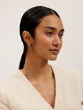 Ted Baker gold hoop earrings 1.3cm wide (British brand)