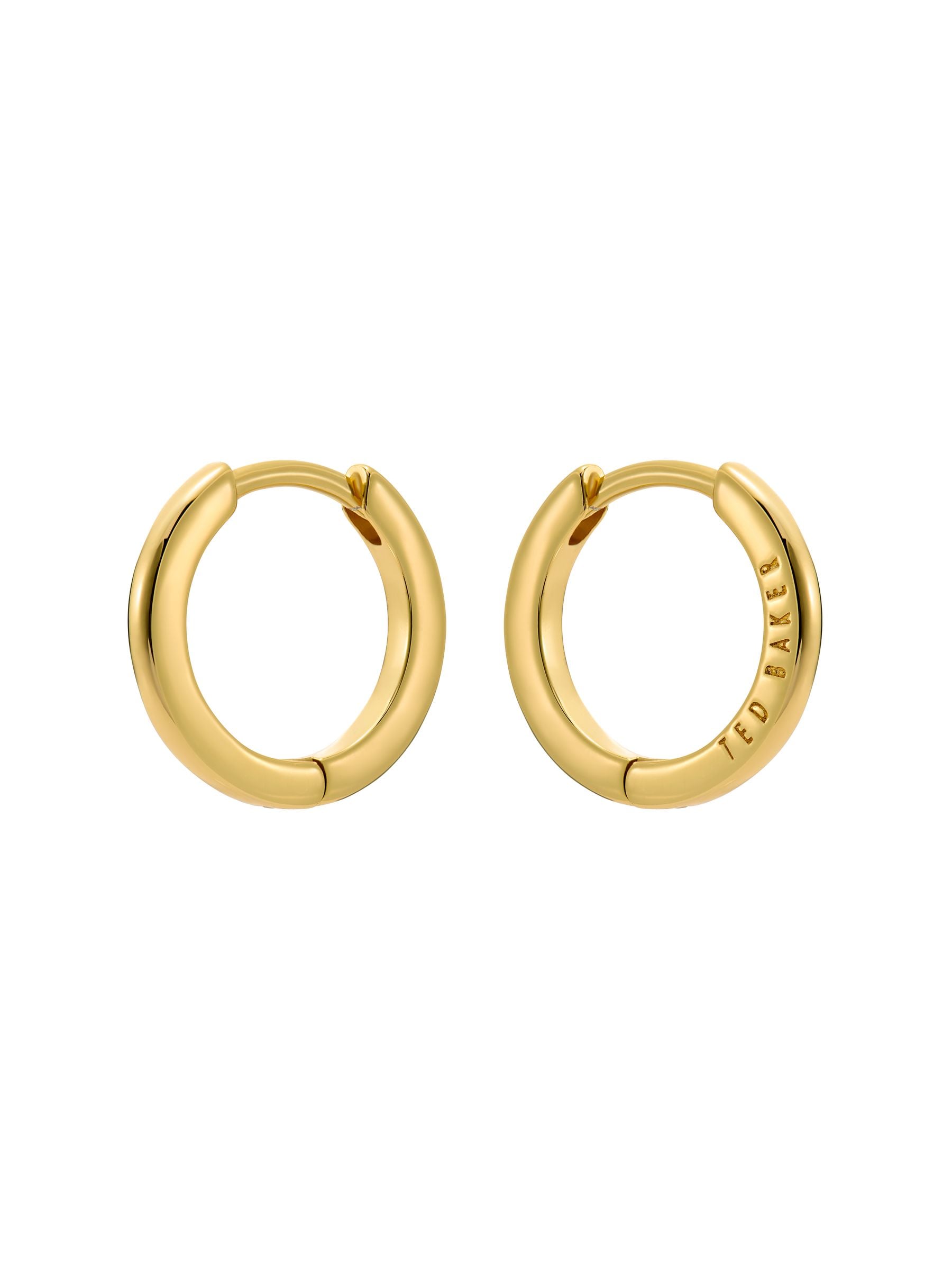 Ted Baker gold hoop earrings 1.3cm wide (British brand)