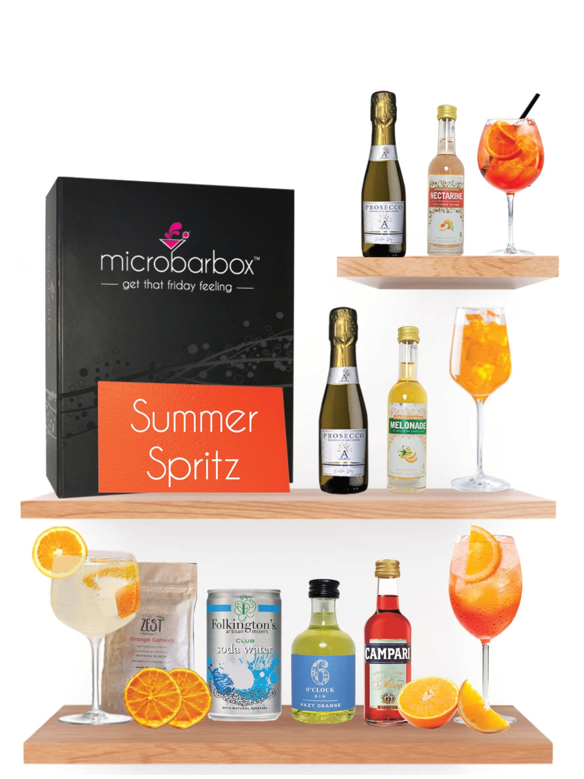 MicroBarBox Summer Spritz Set alcohol gift set, imported from the UK