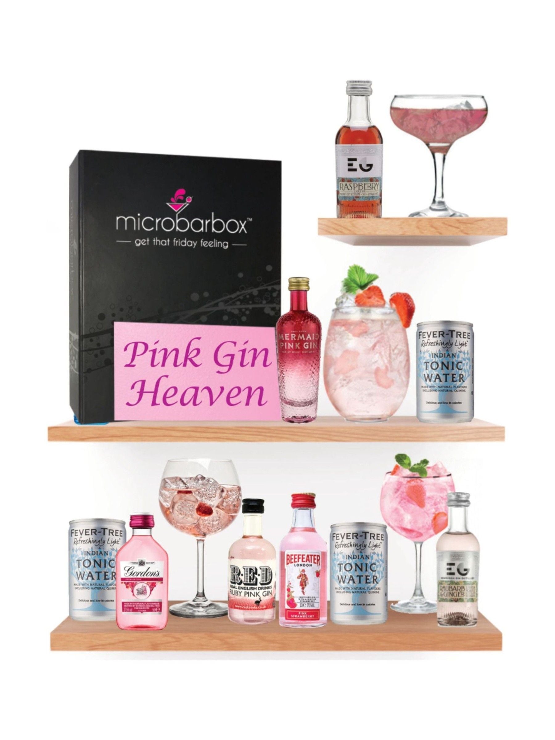 MicroBarBox Pink Gin Heaven Set premium gift box (British brand)