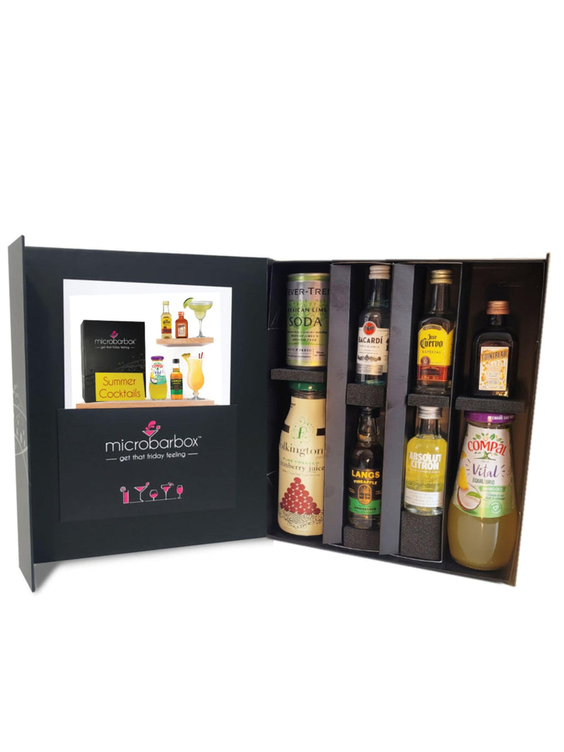 Boîte cadeau de cocktails MicroBarBox Cocktails d'été, importée du Royaume-Uni