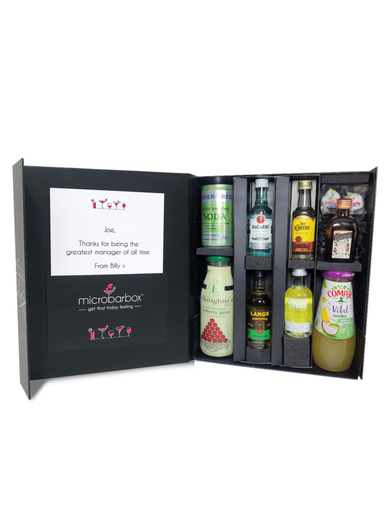 Boîte cadeau de cocktails MicroBarBox Cocktails d'été, importée du Royaume-Uni