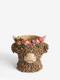 Hamish the Highland Cow floral vase 20cm, imported from the UK
