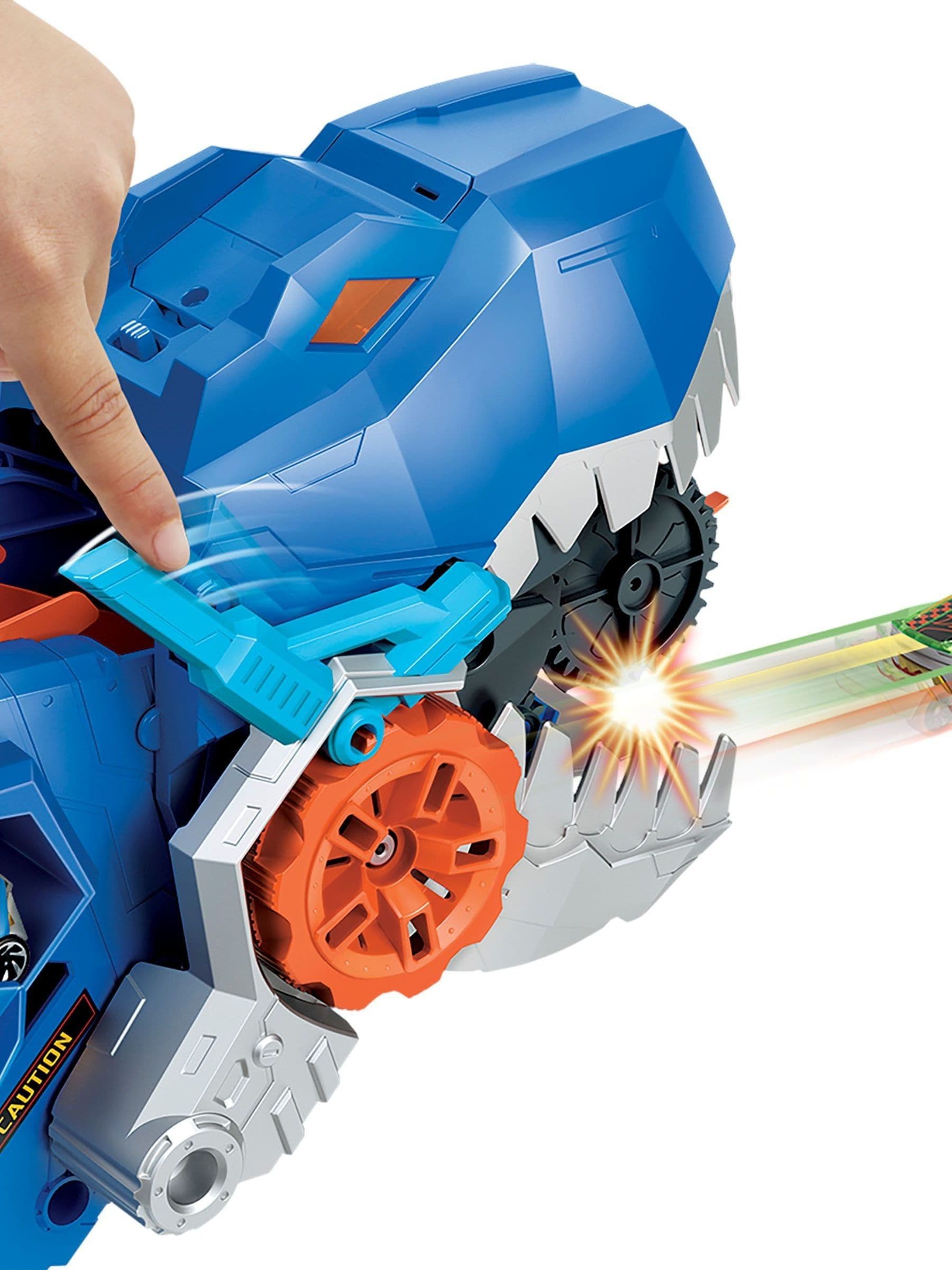 Hot Wheels Ultimate T-Rex transporter toy, imported from the UK