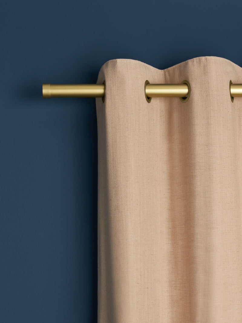Gold Stud Finial Extendable 35mm Curtain Pole Kit