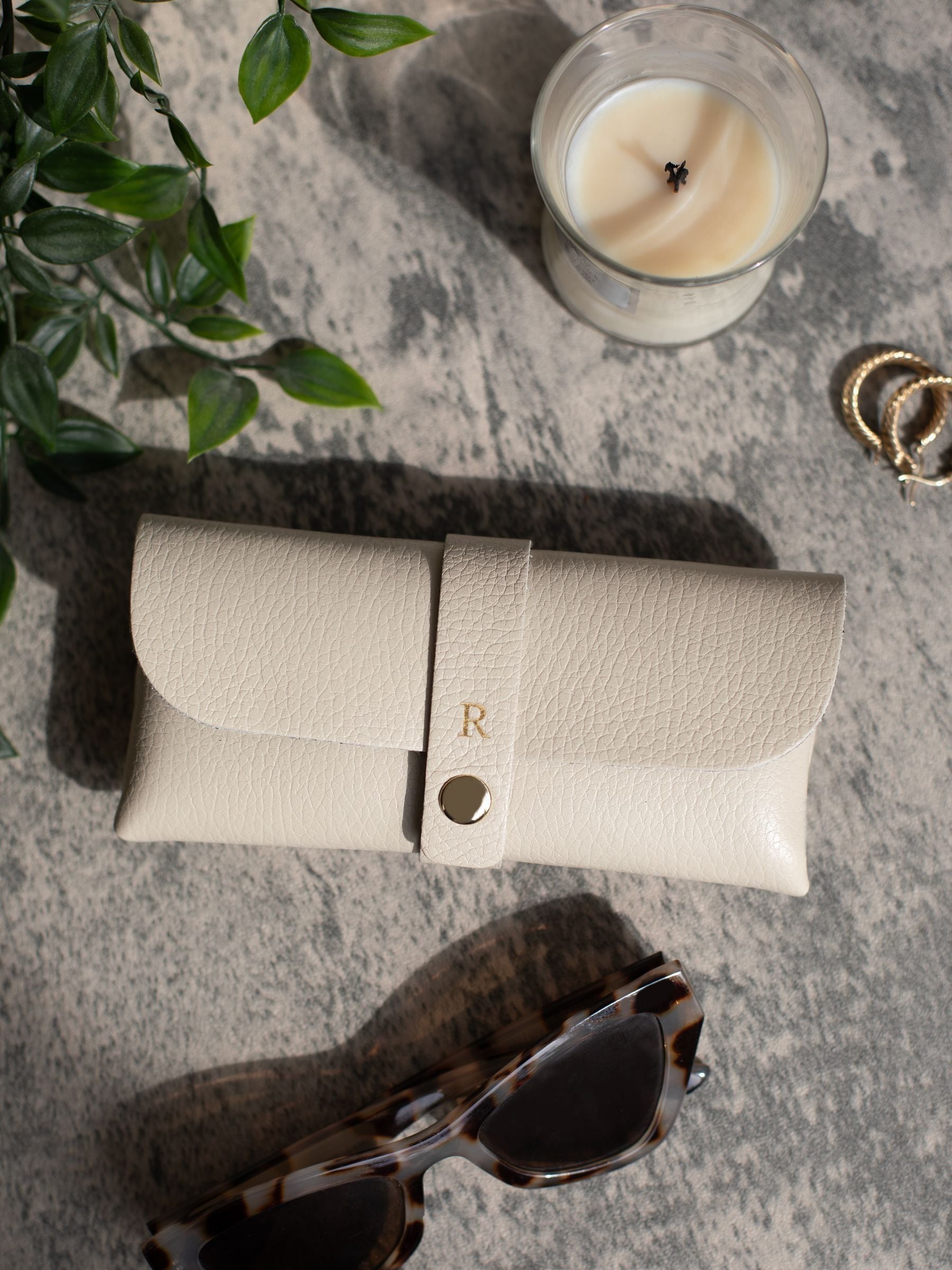 LRM Goods Personalised Leather Glasses Case