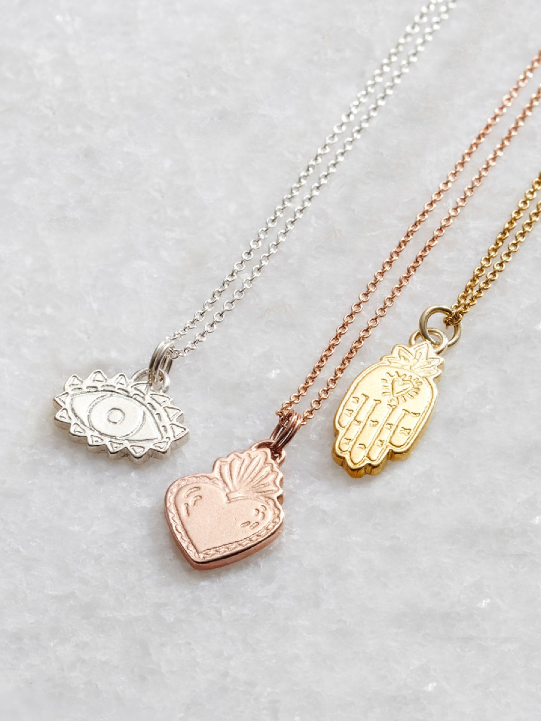 Posh Totty Designs personalised talisman charm necklace, imported from the UK