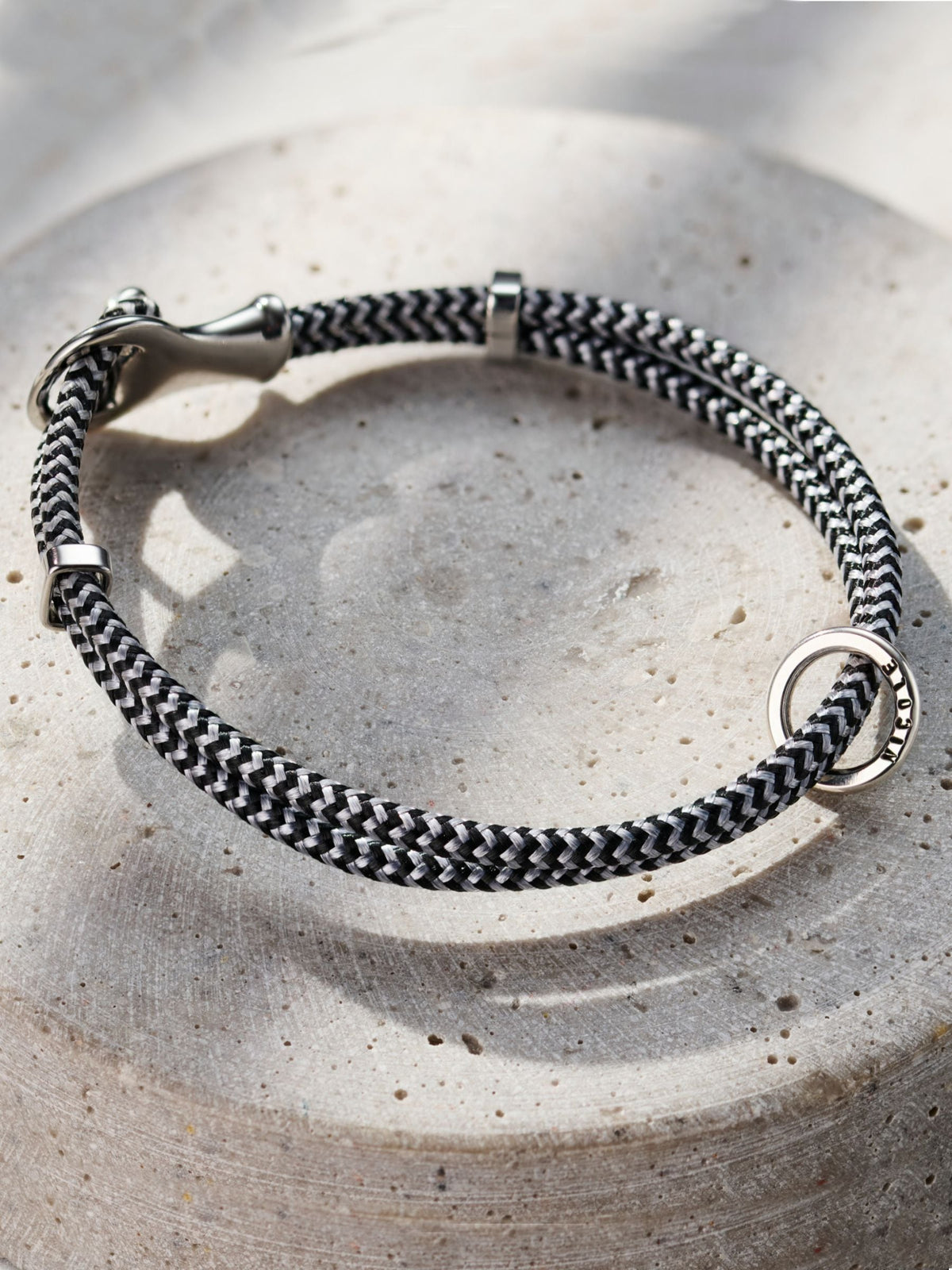 Posh Totty Designs men's bracelet silver tone 21cm, imported from the UK
