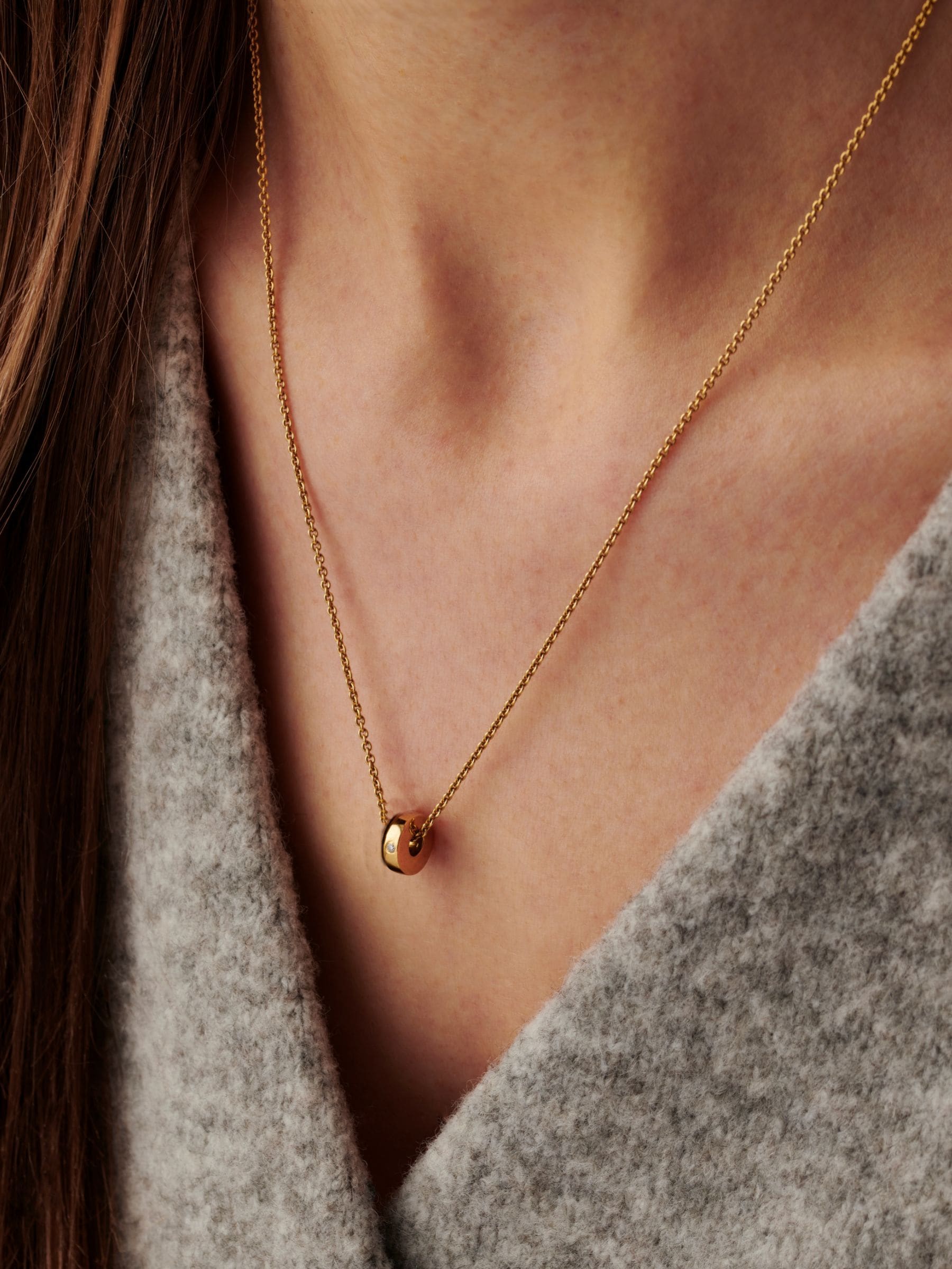 Posh Totty Designs mini birthstone disc necklace - British product