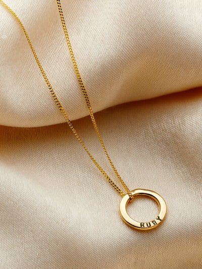 Next Posh Totty Designs Gold Tone Micro 9ct Gold Personalised Message Necklace- Buy online at McGrocer