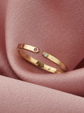 Posh Totty Designs personalised birthstone open ring, imported from the UK