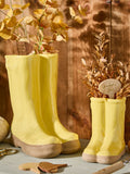 Dibor yellow Wellington boot planter set with markers, UK version