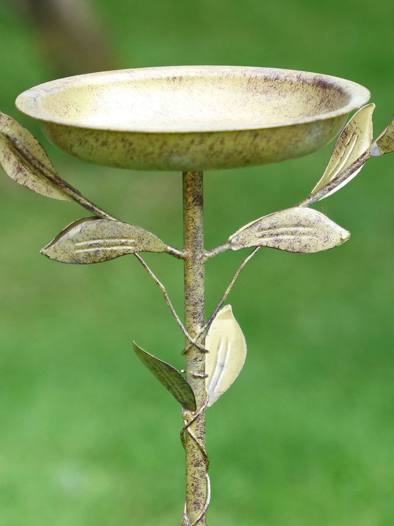 Dibor standing heart garden bird dish - British product