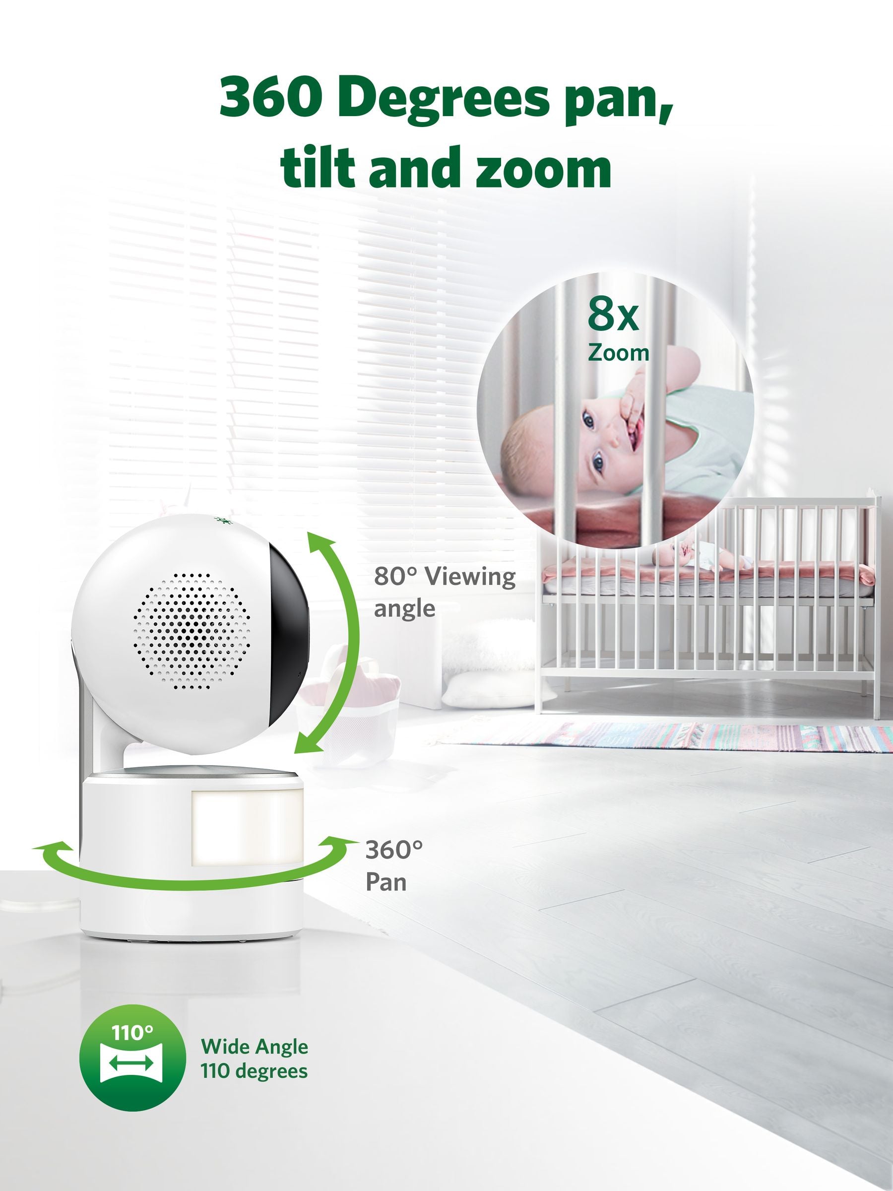 Leapfrog LF920HD 7 inch HD video baby monitor (British brand)