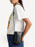 GANNI Bou crossbody bag black leather, imported from the UK