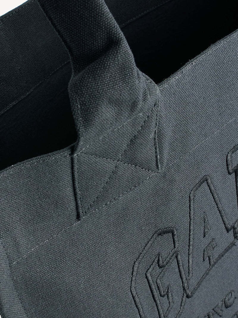 GANNI black denim tote bag with embroidered logo - British product