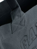 GANNI black denim tote bag with embroidered logo - British product
