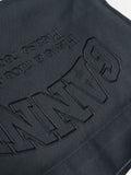 GANNI black denim tote bag with embroidered logo - British product