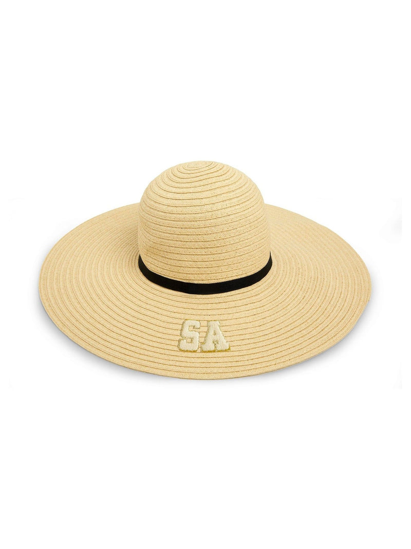 Alphabet Cream personalised monogrammed sun hat - British product