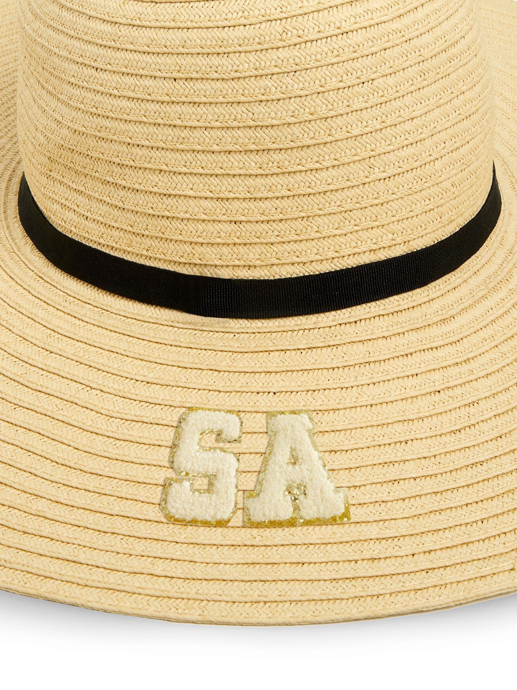 Alphabet Cream personalised monogrammed sun hat - British product
