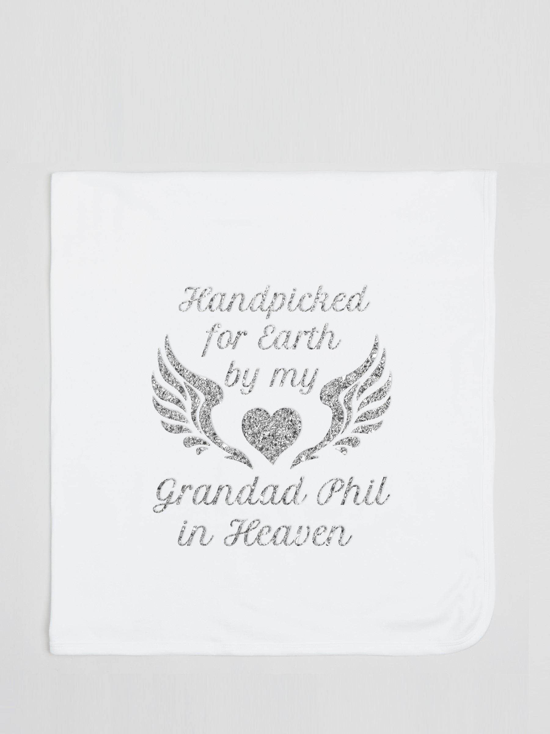 Dollymix personalised white cotton blanket, UK version