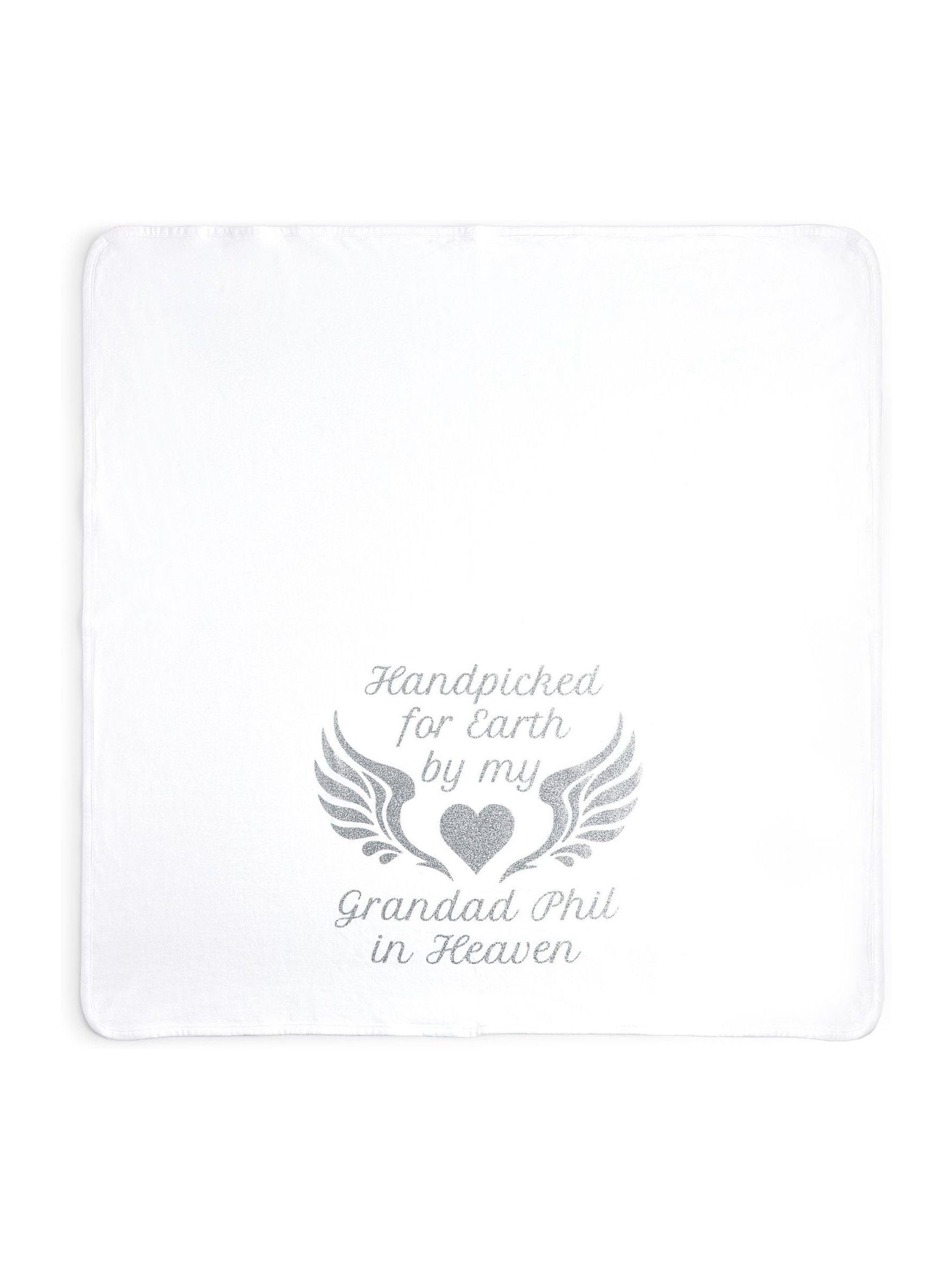 Dollymix personalised white cotton blanket, UK version
