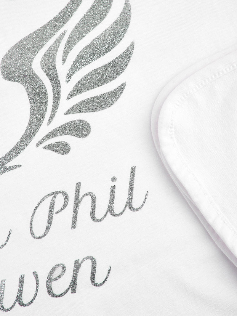 Dollymix personalised white cotton blanket, UK version