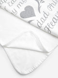 Dollymix personalised white cotton blanket, UK version