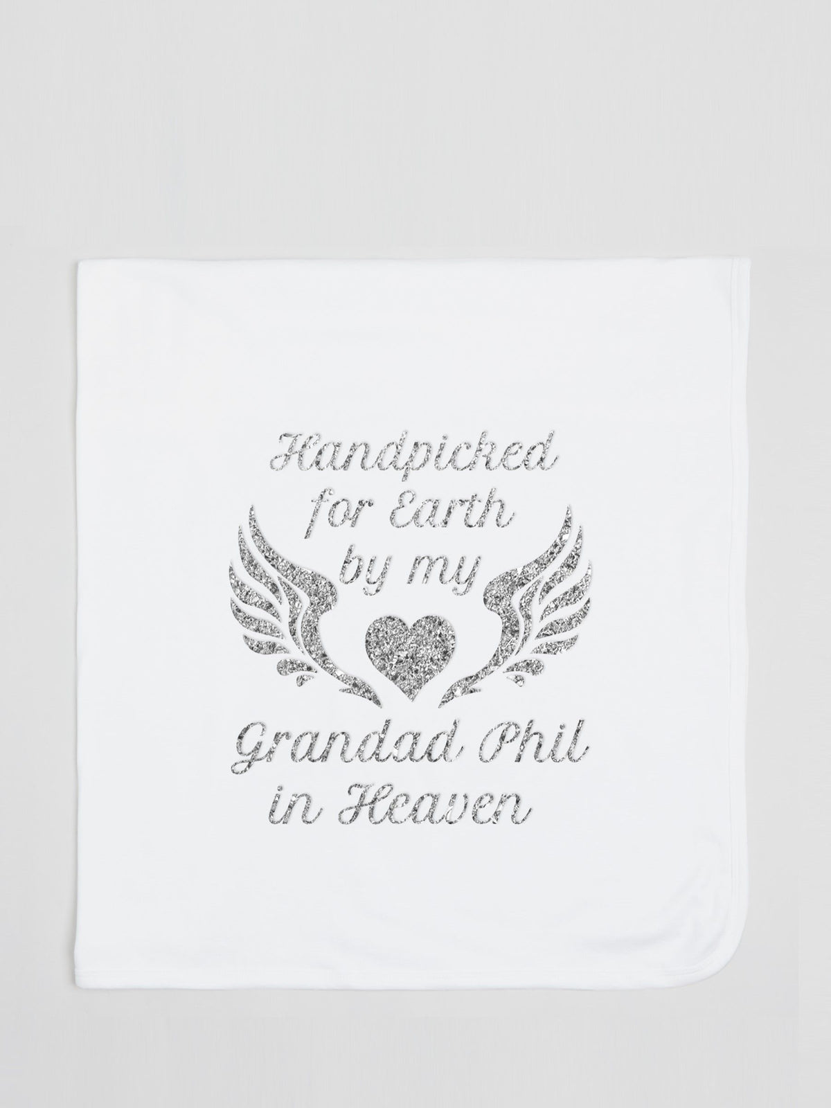 Dollymix personalised white cotton blanket, UK version