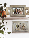 Natural Personalised Hand Painted Heart Shutter Photo Frame by Jonnys Sister