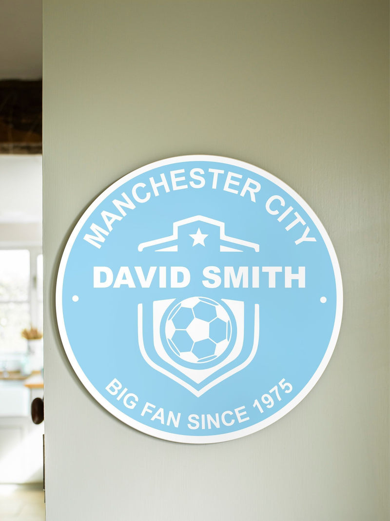 Jonnys Sister Personalised Metal Football Plaque 29cm Diameter, imported from the UK