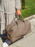 Jonnys Sister personalised PU leather weekend holdall, imported from the UK
