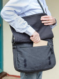 Jonnys Sister personalised canvas messenger bag - British product