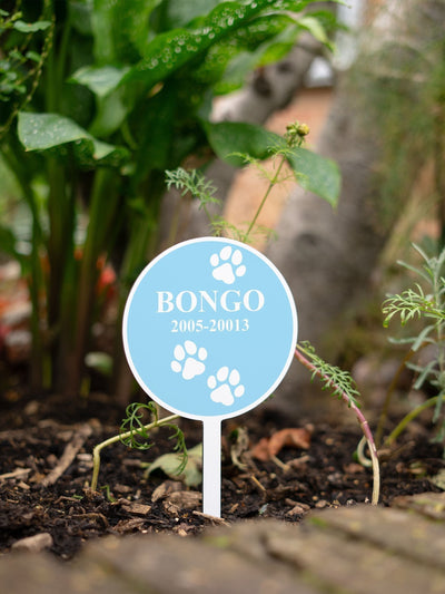Next Jonnys Sister Personalised Round Metal Pet Memorial Garden Planted Plaque 15cm x 35cm- Buy online at McGrocer